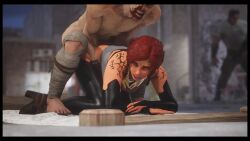 1boy 1girls 3d animated background_sex bent_over cd_projekt_red defeated defeated_heroine doggy_style female full_lips green_eyes gregnoff hd human human_female large_breasts light-skinned_female male male/female mature_female moaning monster monster_on_female monster_rape pussy rape red_hair sex sex_from_behind sound tagme tattoo teratophilia the_witcher_(series) thrusting triss_merigold vaginal_penetration video voice_acted wildlife_(video_game) zombie