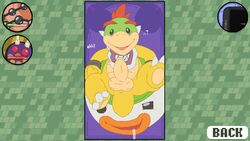 16:9 2019 3_toes ? aliasing anal_beads anthro anus argon_vile balls black_eyes bodily_fluids bowser_jr. cellphone claws drooling english_text erection front_view hud koopa koopa_clown_car looking_at_viewer male male_only mario_(series) monster_mind nintendo nude penis phone saliva scalie sex_toy smartphone smile solo text toes uncut video_games young