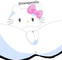 1girls anus female female_only hello_kitty hello_kitty_(character) hello_kitty_(series) kitty_white pussy sanrio savagensfw solo solo_female tagme vagina