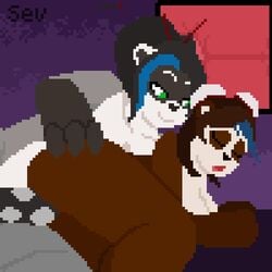 1:1 animated anthro anthro_on_anthro anthro_penetrated anthro_penetrating anthro_penetrating_anthro bael_thunderfist balls batartcave black_hair blizzard_entertainment blue_eyes blue_highlights bodily_fluids brown_fur brown_hair cum cum_inside duo female female_penetrated fur furry futanari futanari/female futanari_penetrating genital_fluids gif green_eyes grey_fur hair hair_highlights hip_grab internal intersex intersex/female intersex_penetrating low_res lying mammal on_side pandaren pandaren_female penetration pixel_art tan_fur ursid video_games warcraft white_fur world_of_warcraft