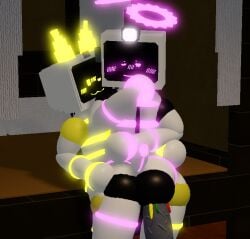 2boys 3d :3 anal_sex bisexual_male fucked_senseless gay gay_sex goofylookin halo headlamp horns male_penetrating_male medium_penis on_bed on_lap roblox source_request tv_head_robot wires