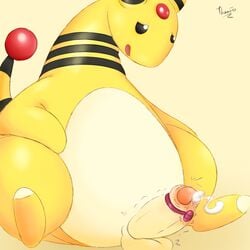 1:1 2019 ampharos belly bodily_fluids chubby cum feral foreskin genital_fluids hi_res humanoid_penis male male_only nintendo overweight penis pokémon_(species) pokemon pokemon_(species) pokemon_gsc sex_toy sheep simple_background testicles thaasteo thick_thighs vibrator video_games