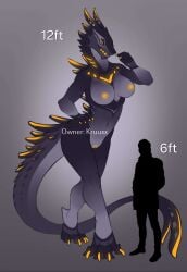 alien ass big_breasts breasts dragon female genitals glowing glowing_eyes glowing_genitalia glowing_markings glowing_nipples hi_res humanoid markings mini_giantess mythological_creature mythological_scalie mythology nipples phegi pussy scalie solo tail tall thick_thighs vashaa