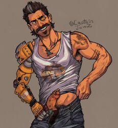 1boy apex_legends clothing fuse_(apex_legends) male_only penis pierced_penis