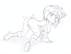 amy_rose anthro ass bent_over boots female furry hanging_breasts large_breasts looking_back pussy sonic_(series) termiteterror