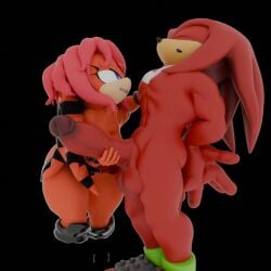 3d 3d_(artwork) echidna handjob knuckles_the_echidna lien-da mobian_(species) pink_hair red_hair sonic_(series) sonic_the_hedgehog_(series)