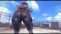 1girls animated ass ass_focus huge_ass policewoman shaking shaking_ass shorter_than_30_seconds tagme video wily27 zenless_zone_zero zhu_yuan