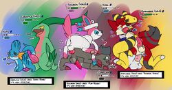 2019 6boys absurd_res alternate_color ampharos amphibian anal anal_sex animal_genitalia animal_penis anthro anthrofied blue_eyes canid canine canine_penis checker claws duo eeveelution english_text erection feral floatzel fox fur furry gameplay_mechanics gay group group_sex grovyle hair health_bar hi_res hud koal_(koalcleaver) lechecker male male_only mammal marine mudkip mustelid nintendo nude open_mouth orgy original_character penetration penis play_rough_(pokémon_move) pokémon_(species) pokemon pokemon_(species) pokemon_battle pokemon_dppt pokemon_gsc pokemon_move pokemon_rse pokemon_xy ribbons scalie seed_bomb_(pokémon_move) sex sheep simple_background smile sylveon testicles text thunder_shock_(pokémon_move) toe_claws toes tongue video_games white_fur yaoi zoroark