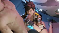 1boy 1boy1girl 1girls 3d 3d_animation animated big_penis blowjob clothed_female clothed_female_nude_male fellatio female gcraw huge_cock light-skinned_female light-skinned_male light_skin male oral oral_penetration oral_sex overwatch overwatch_2 penis penis_in_mouth sound sound_effects tagme tracer video