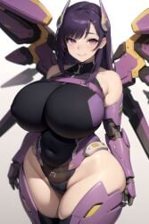 1robot_girl ai_generated android big_breasts breasts daidouji_(artist) daidoujipv goddess_of_victory:_nikke isabel_(nikke) large_breasts leotard long_hair looking_at_viewer purple_hair robot_humanoid solo thick_thighs thighhighs thighs