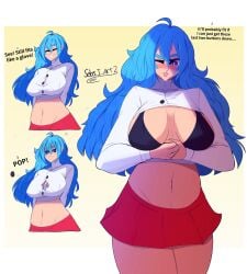 1female blue_hair busty sebs_i_art tagme