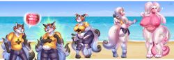 absurd_res anthro big_breasts black_body black_fur blue_body blue_fur blush body_size_growth breast_growth breasts canid canine clothed clothing colored covered_in_slime drinking english_text expansion female fox fur gender_transformation generation_6_pokemon genitals goodra growth happy hi_res male mammal mschalk mtf_transformation multi_tail nintendo nipples nude overweight pink_body pokemon pokemon_(species) pussy rapid_weight_gain sequence size_transformation solo species_transformation surprised_expression tail text thick_thighs thigh_expansion torn_clothing transformation white_body white_fur