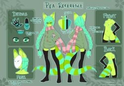 anthro breasts cat_ears_(disambiguation) clothing gloves_(marking) leg_markings markings mask multiple_views pea ponytails pussy scarf socks_(marking) tagme tail