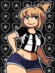 big_ass big_breasts blonde_hair botafogo braces brasil brazil brazilian f0dag4mes284 football football_uniform green_eyes light-skinned_female lipstick naughty_face naughty_smile round_ass shorts soccer soccer_uniform thick_thighs uniform