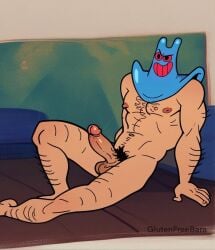 bara big_penis evil_grin evil_smile gay glutenfree_bara hairy_arms hairy_chest hairy_legs male_only man_ray mask masked_male naked naked_male nickelodeon nipples nude nude_male penis solo spongebob_squarepants tagme