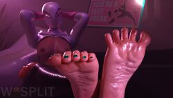 3d 5_toes breasts breasts_out dickgirl expressive_mask feet feet_fetish feet_focus foot_fetish foot_focus fortnite fortnite:_battle_royale futanari gwen_stacy looking_at_viewer marvel mask masked_futa masked_futanari nipples obscured_eyes obscured_face painted_toenails partially_clothed soles spider-gwen spider-man_(series) spider_girl spiderverse sweat sweating sweaty sweaty_body sweaty_feet toes wasplit wrinkled_feet wrinkled_soles