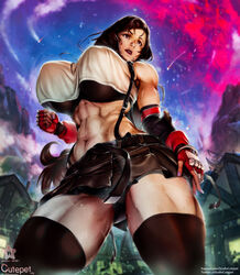 1girls abs big_breasts breasts cleavage cutepet edit female female_only final_fantasy final_fantasy_vii huge_breasts large_breasts muscles muscular muscular_female muscular_thighs nipples panties solo standing sweat tagme testicles thick_thighs thighhighs third-party_edit tifa_lockhart tornioduva wide_hips