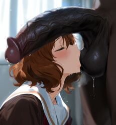 age_difference ai_generated balls ballsack big_balls cock_hungry cock_worship dark-skinned_male dark_skin domination heavy_balls hibike!_euphonium imminent_oral imminent_sex interracial kissing manly mirham netorare nibbling older_male oumae_kumiko penis penis_awe penis_on_head school_uniform schoolgirl sniffing submissive sucking_testicles testicles younger_female