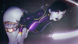 3d 3d_render ass awoken bending_over bent_over big_ass bungie destiny_(game) destiny_(video_game) destiny_2 glowing huge_ass large_breasts leaning_forward lipstick looking_at_viewer nail_polish nails sonicfreak sonikku_(sonicfreak) thighband