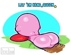 ass balls balls_on_floor ballsack breasts dieselbrain kirby kirby_(series) male male_only nintendo solo tagme weird