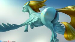 16:9 2019 animal_genitalia animal_pussy anus ass cutie_mark dock equid equine equine_pussy feathered_wings feathers female feral friendship_is_magic hi_res hooves lightning_dust_(mlp) mammal mercurial64 my_little_pony pterippus pussy solo underhoof wallpaper wings