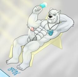 abs armpit_hair biceps blue_necklace blue_popsicle boner breasts chair chima cum cum_from_penis cumming fangs fangy_teeth furry gorrizz holiday holidays horny horny_furry horny_male horny_smile horny_smirking ice ice_lolly ice_pop icy_water legends_of_chima looking_at_viewer lounge_chair lying_on_back male muscles pecs popsicle pubic_hair saber_tooth_tiger sir_fangar snow summer summer_holidays summer_vacation teeth teeth_showing tiger_necklace triceps vacation villian white_fur white_saber_tooth_tiger