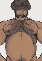 1boy bara bara_tiddies bara_tits barazoku bonjourdraws call_of_duty call_of_duty_modern_warfare_2_(2022) chest_hair dilf facial_hair hairy_chest hairy_male happy_trail hat_only himbo human john_price male male_boobs male_nipples male_only male_pubic_hair man_boobs manly mature_male mustache mutton_chops no_visible_genitalia nude_male pecs pecs_focus pubic_trail sideburns solo soul_patch strongfat suggestive treasure_trail