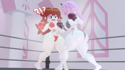 2girls 3d 3d_(artwork) ?!? ass big_ass big_breasts blush boxing boxing_gloves boxing_ring breast_punch breasts bruise bruised bruises catfight demon demon_girl demon_horns fat_ass female_focus female_only fight fighting friday_night_funkin friday_night_funkin_mod girlfriend_(friday_night_funkin) horns huge_ass huge_breasts large_ass large_breasts long_hair mid-fight_masses mid_fight_masses pink_hair punch punching punching_breasts red_hair rngsucks ryona sarvente_(dokki.doodlez) thick thick_ass thick_thighs thighs uppercut vs wide_hips