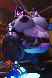 1female 3d 3d_(artwork) :3 bbw bbw_mom belt big_areola big_belly big_breasts big_female big_nipples big_thighs bizzareraccoon chubby chug_jug eye_scar fat female female_only fortnite fortnite:_battle_royale glowing_eyes looking_at_viewer overweight posing purple_areola purple_nipples raven_team_leader scar thick_thighs weapon