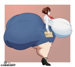 1girls ass_bigger_than_head ass_bigger_than_torso enormous_breasts hyper hyper_ass hyper_breasts madeline_(sweetscentedcrescent) massive_ass pantylines short_hair solo_female source sweetscentedcrescent tagme thick_thighs