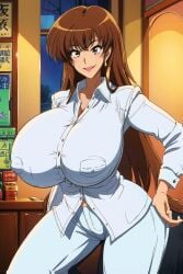 ai_generated big_ass big_breasts breast_expansion long_hair milf misaka_misuzu tktbro to_aru_majutsu_no_index very_long_hair