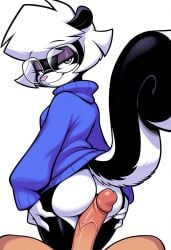 1boy 1girl ai_generated assjob female furry hotdogging r.ai.ven sabrina_(sabrina_online) sabrina_online