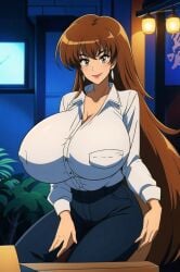 ai_generated big_ass big_breasts breast_expansion long_hair milf misaka_misuzu tktbro to_aru_majutsu_no_index very_long_hair