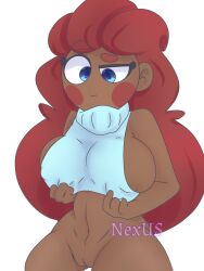 blue_eyes brown_skin fhs fhsz3r0 fnafhs fnafhs_z3ro fnafhsrule34 nexus_poiazo red_hair toddy_(fnafhs)