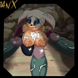 2d_(artwork) anthro bat big_breasts big_penis closed_eyes cum cum_on_body cum_on_breasts cum_on_face female gangbang gangrape high-angle_view kneeling male multiple_males nipples rape rouge_the_bat sega shortstack sonic_(series) sonic_the_hedgehog_(series) wings