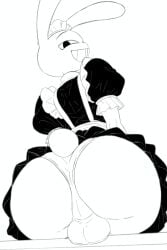 1boy 1boys 1male 1males 1man 2d 2d_(artwork) 2d_artwork anthro anthro_male anthro_only ass ass_focus backsack balls balls_bulge balls_tuft ballsack big_ass big_ass_(male) big_butt big_butt_(male) black_and_white bunny bunny_boy bunny_tail butt_focus buttocks femboy femboy_focus femboy_only glitch_productions jax jax_(tadc) jax_(the_amazing_digital_circus) looking_at_viewer looking_back looking_back_at_viewer looking_up looking_up_at_partner looking_up_skirt maid maid_jax_(the_amazing_digital_circus) maid_outfit maid_uniform male_butt male_butt_focus omega80473 panties rear rear_focus rear_view skirt skirt_lift smiling smiling_at_viewer solo solo_female solo_focus tadc teeth teeth_showing teeth_visible the_amazing_digital_circus underwear white_background