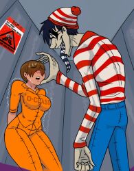 anonymous_female boobs boy cajuzinho02 creepy female_human forced humanoid leaning monster_on_female monster_on_human non-human non_consensual questionable_consent raped_by_monster raped_female scp-4885 scp_foundation tall uniform waldo where's_waldo wip