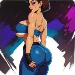 1girls ai_generated alternate_version_available animated belt biohazard blue_eyes blue_eyes_female bouncing_ass bouncing_breasts brown_hair brown_hair_female brunette brunette_female brunette_hair cameltoe capcom cleavage curvy erect_nipples female gigantic_breasts gloves grok hat huge_areolae huge_ass jill_valentine nai_diffusion no_sound puffy_nipples realistic red_lips resident_evil roque saucy_trove short_hair short_hair_female stable_diffusion thick_lips video voluptuous wide_hips