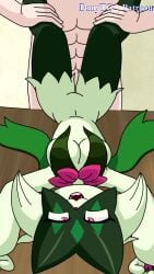 1boy1girl animated anthro breasts cat_eyes catgirl danytg desk faceless_male feline female fur green_skin human human_on_anthro human_on_pokemon interspecies legs legs_spread legs_up long_legs male mask meowscarada missionary_position nintendo no_voice_acting on_desk penetration pink_eyes pokemon pokemon_(species) pokemon_ss pokephilia sound sound_effects tagme video