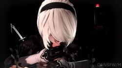 1girls 3d animated black_hairband blowjob blue_eyes deepthroat dnnsfw fellatio forest gloves male moaning nier:_automata night oral panting pov sexbot sound source_filmmaker tagme video white_hair yorha_2b