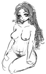 2025 artist_self-insert artist_upload belly big_belly big_breasts bigoldstinker breasts chubby chubby_female fat happy_trail oc original_character pubes self_upload sitting stretch_marks