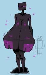 1girls areola areolae big_breasts black_body black_skin breasts cubic_breasts curvy curvy_figure enderman enderwoman female gigantic_breasts huge_boobs huge_breasts mature_female microsoft minecraft mojang monster monster_girl nipples pumpkin pumpkin_on_head purple_areola purple_areolae purple_eyes purple_nipples sagging_breasts saggy_boobs simple_background square_breasts standing steve_(minecraft) submarichamomi2 taller_female xbox_game_studios
