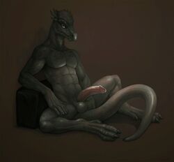 2017 abs anthro balls dinosaur erection hi_res humanoid_penis klongi looking_at_viewer male male_only nude pachycephalosaurid pachycephalosaurus paws penis pose presenting reptile scalie solo theropod