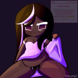 artist_name brown_body brown_hair chubby clothing cookie_run cookie_run_kingdom cuntboy dark_cacao_cookie dress_lift hair_over_one_eye hairy_pussy long_hair pubes pubic_hair purple_background pussy red_eyes request requested rule_63 self_upload slightly_chubby sloumpl strawpage_request wedding_dress white_hair