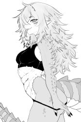 1girls animal_tail ass beastiez black_and_white crocodile crocodile_girl crocodile_humanoid crocodile_tail crocodilian female female_only kairyu_crocodile large_ass midriff thedarkenjoyer thick thick_ass thick_thighs thighs tomboy tummy virtual_youtuber vtuber vtuber_persona
