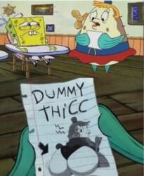 dat_ass drawing meme mrs._puff nickelodeon presenting_hindquarters smooth_skin spongebob_squarepants spongebob_squarepants_(character)