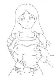 clothing female female_focus female_only hourglass_figure line_art once_upon_a_time once_upon_a_time..._space pinup pinup_pose pose posing psi solo starcader tagme wide_hips