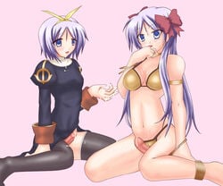 2futas cum cum_drip cumshot dancer dickgirl ejaculation erection futa_only futa_sans_balls futa_with_futa futanari intersex kagami_hiiragi lucky_star penis penis_out priest ragnarok_online small_penis tsukasa_hiiragi