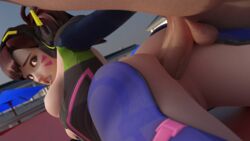 10s 1boy 1boy1girl 1girls 2019 3d alternate_costume anal anal_penetration anal_sex ass blender blizzard_entertainment bodysuit brown_eyes brown_hair d.va female from_behind headset light-skinned_female light-skinned_male looking_at_another nano_d.va overwatch prone_bone rape small_breasts thecount