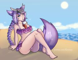 1girls beach io_(paladins) kimirasu paladins solo